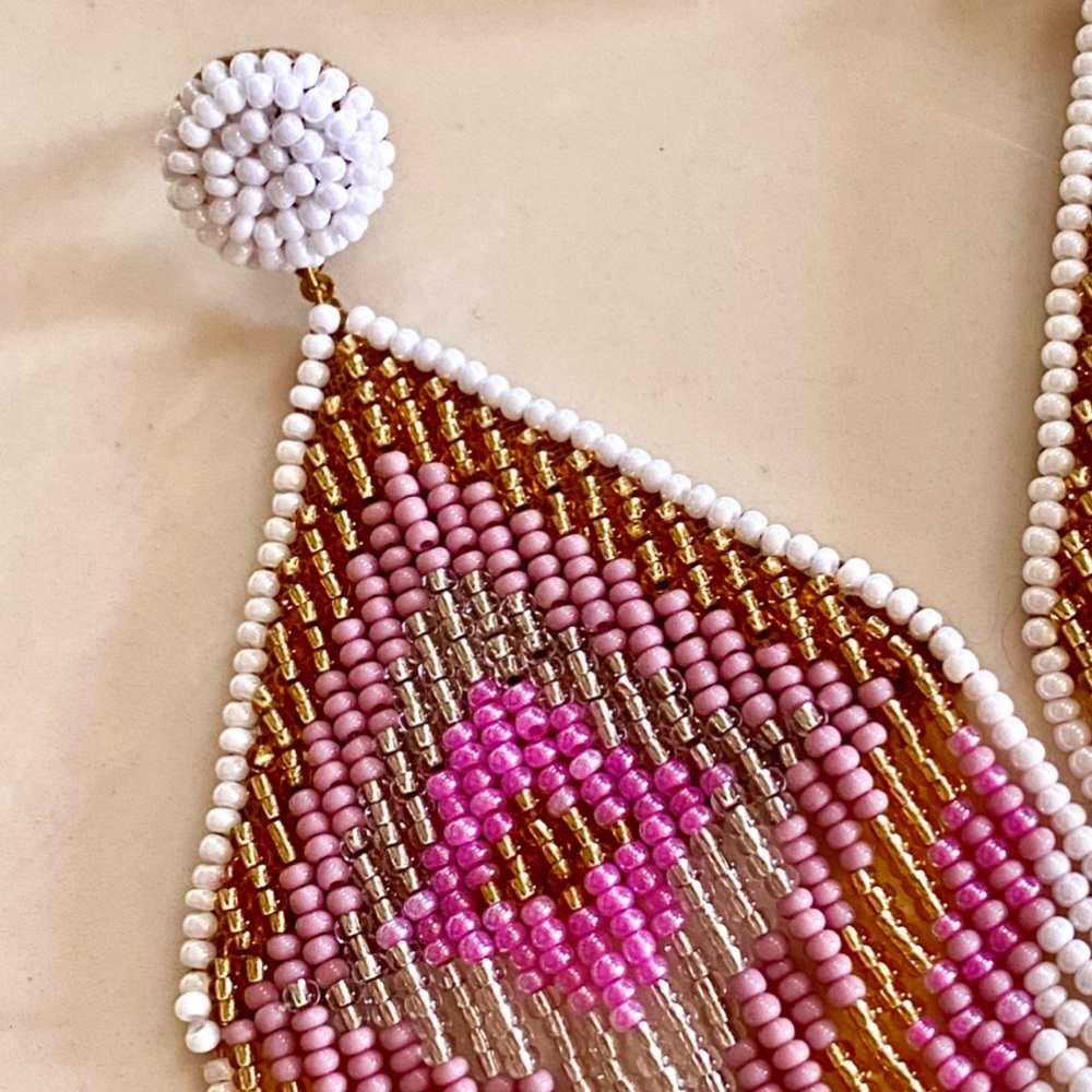 🌺🎉HP🎉🌺 NWT Deepa Gurnani Beaded Diamond Fringe Chandeliers - Picture 10 of 16